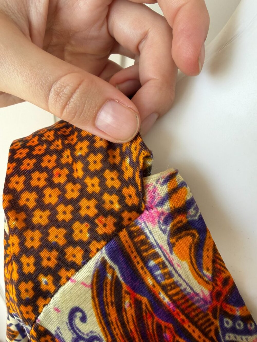 Vintage 70's Colorful Pattern Kaftan Maxi Dress - Picture 7 of 16